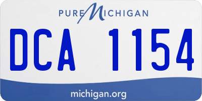 MI license plate DCA1154