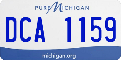 MI license plate DCA1159