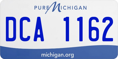 MI license plate DCA1162