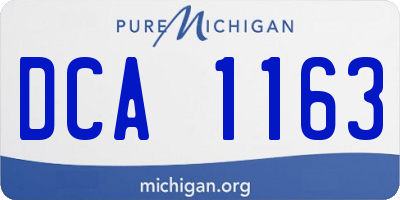 MI license plate DCA1163