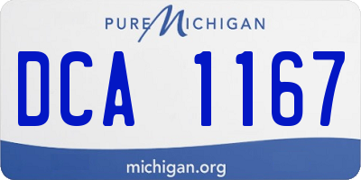MI license plate DCA1167