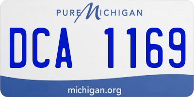 MI license plate DCA1169