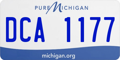 MI license plate DCA1177