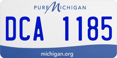 MI license plate DCA1185