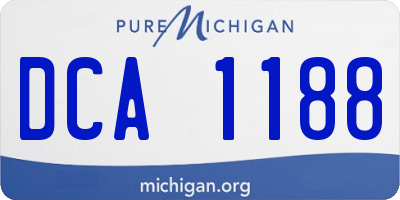 MI license plate DCA1188