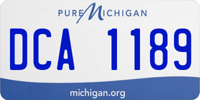 MI license plate DCA1189