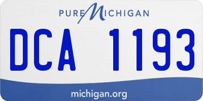 MI license plate DCA1193