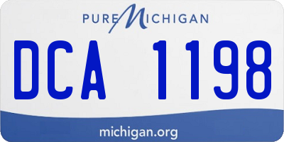 MI license plate DCA1198