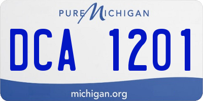 MI license plate DCA1201