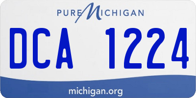 MI license plate DCA1224