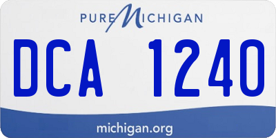MI license plate DCA1240