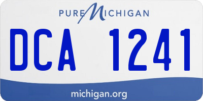 MI license plate DCA1241