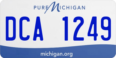 MI license plate DCA1249