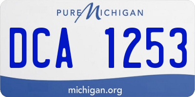 MI license plate DCA1253