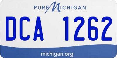 MI license plate DCA1262