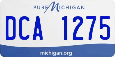 MI license plate DCA1275