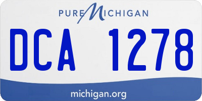 MI license plate DCA1278