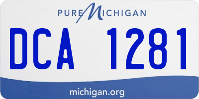 MI license plate DCA1281
