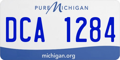 MI license plate DCA1284