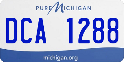 MI license plate DCA1288