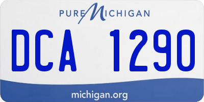 MI license plate DCA1290