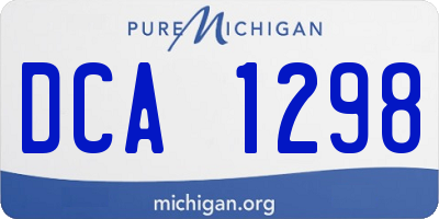 MI license plate DCA1298