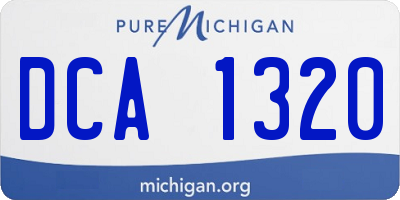 MI license plate DCA1320