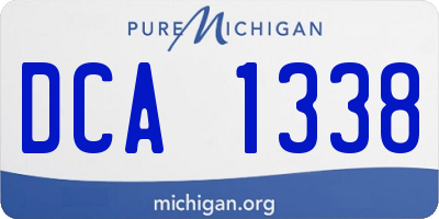 MI license plate DCA1338