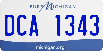 MI license plate DCA1343