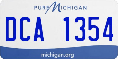 MI license plate DCA1354