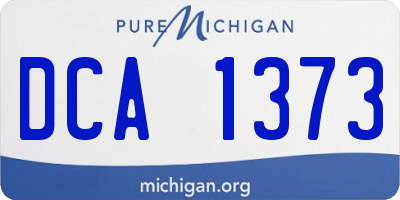 MI license plate DCA1373