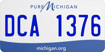 MI license plate DCA1376