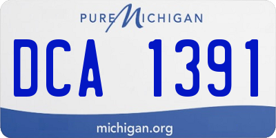 MI license plate DCA1391
