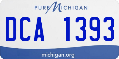 MI license plate DCA1393