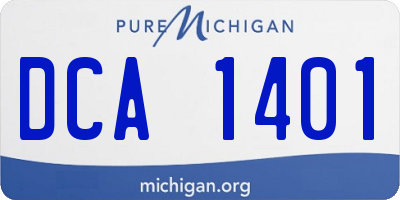 MI license plate DCA1401
