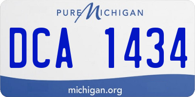 MI license plate DCA1434