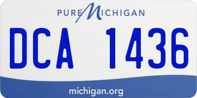 MI license plate DCA1436