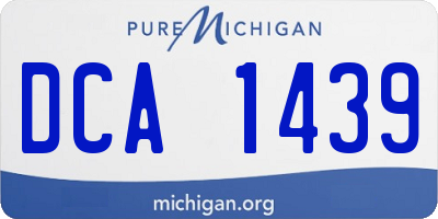 MI license plate DCA1439