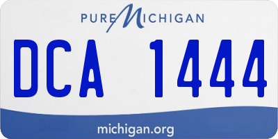MI license plate DCA1444