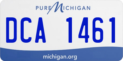 MI license plate DCA1461