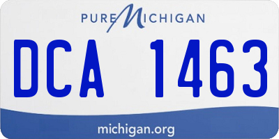 MI license plate DCA1463