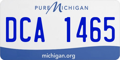 MI license plate DCA1465