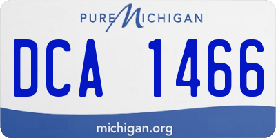 MI license plate DCA1466