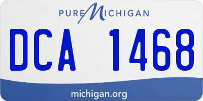 MI license plate DCA1468