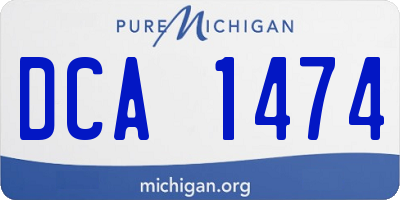 MI license plate DCA1474