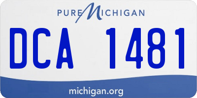 MI license plate DCA1481