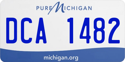 MI license plate DCA1482