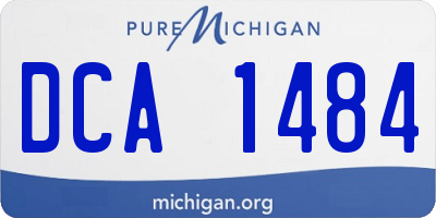 MI license plate DCA1484
