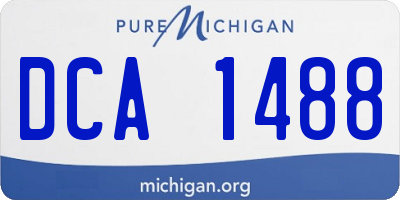 MI license plate DCA1488
