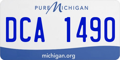 MI license plate DCA1490